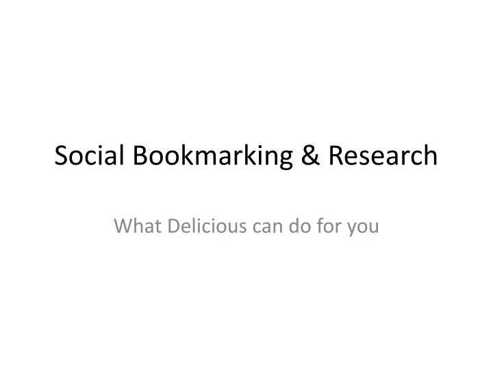 social bookmarking research