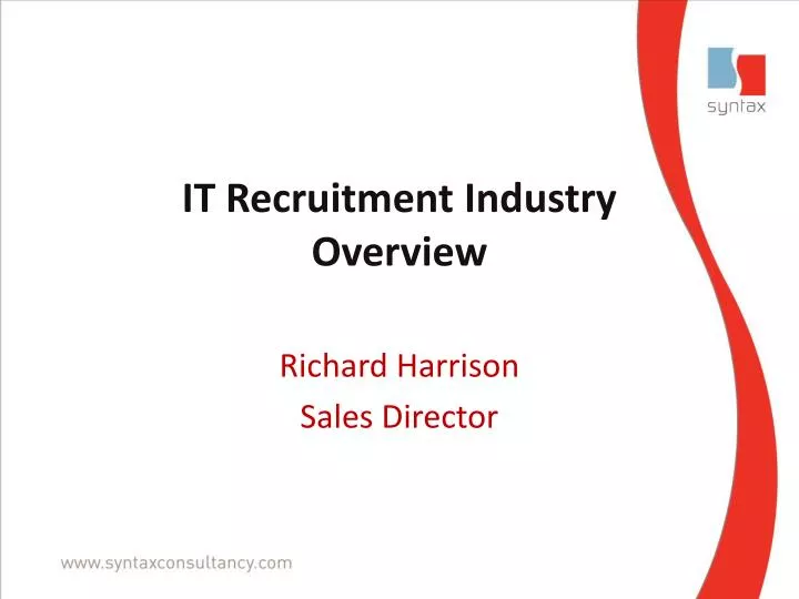 it recruitment industry overview