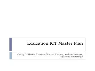 Education ICT Master Plan