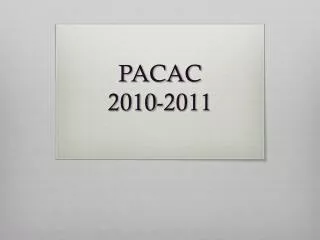 PACAC 2010-2011