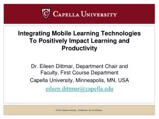 Integrating Mobile Learning Technologies To Positively Impact Learning and Productivity