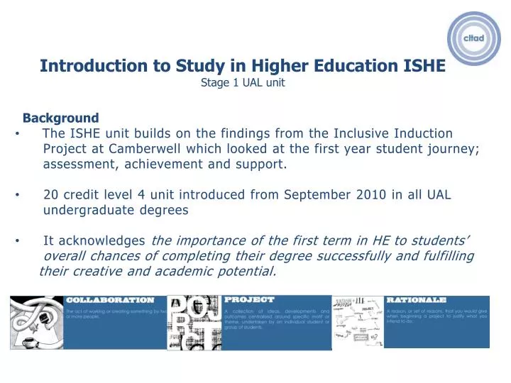 introduction to study in higher education ishe stage 1 ual unit