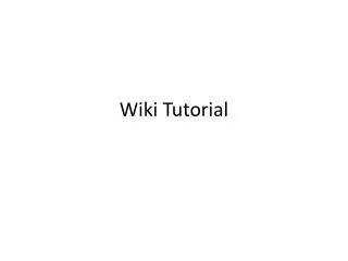 Wiki Tutorial