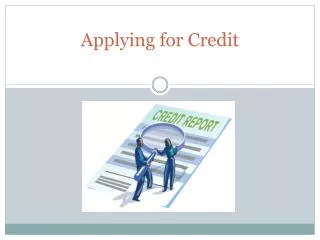 Applying for Credit