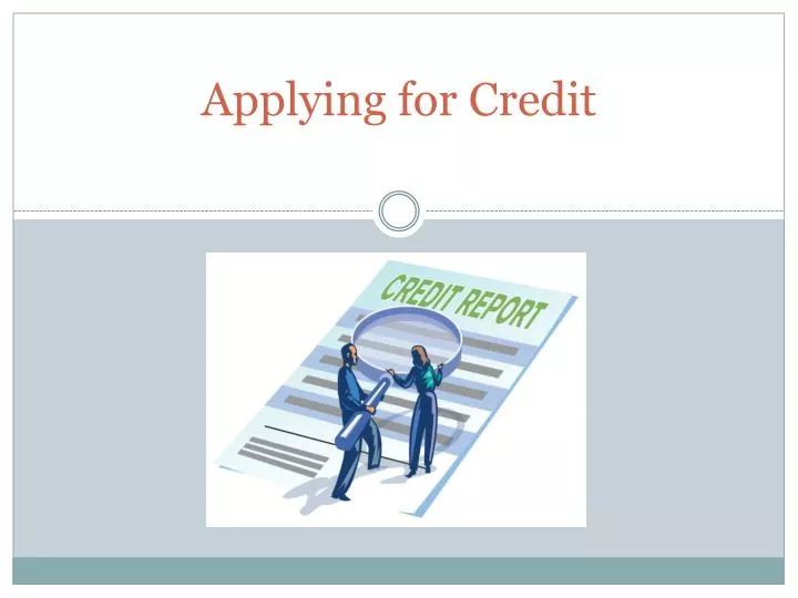 applying for credit