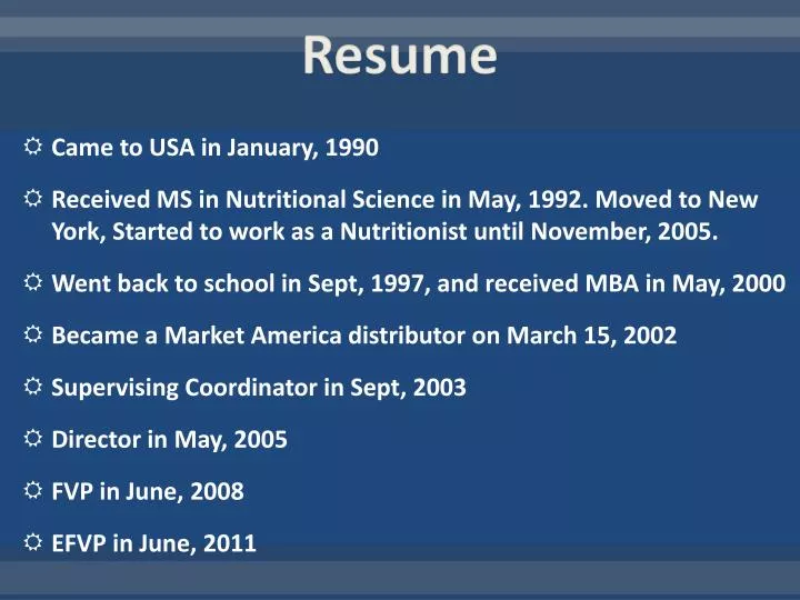 resume