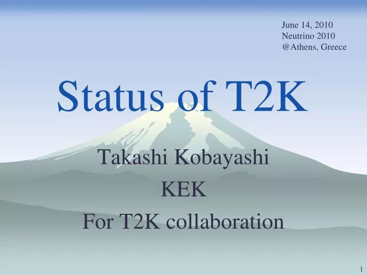 status of t2k