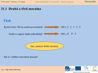 31 1 druh a t et mocnina