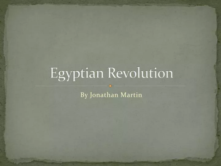 egyptian revolution