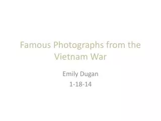 Famous Photographs from the Vietnam War