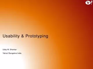 Usability &amp; Prototyping