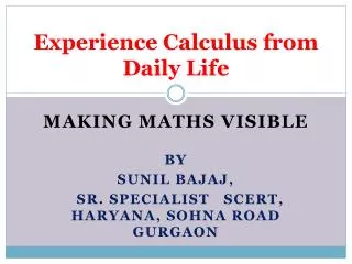 Experience Calculus from Daily Life
