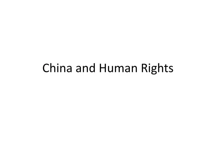 china and human rights