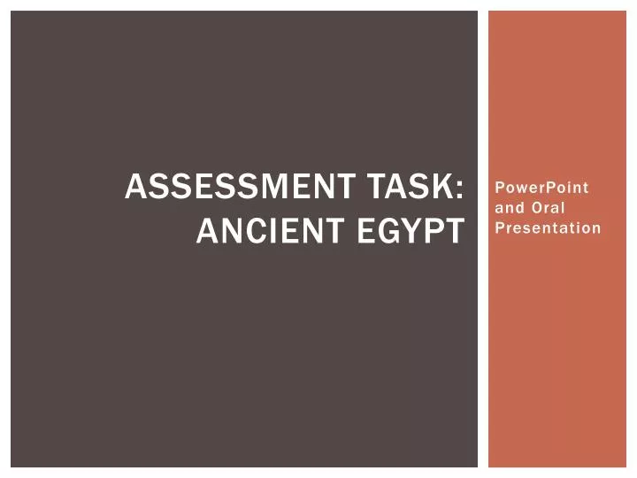 assessment task ancient egypt