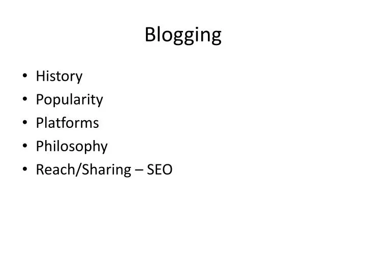blogging