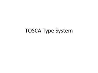 TOSCA Type System