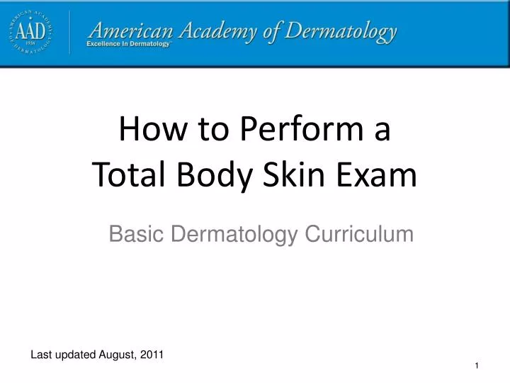 how to perform a total body skin exam