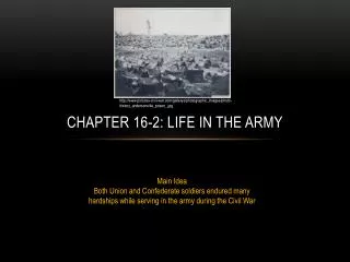 Chapter 16-2: Life in The Army