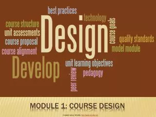 Module 1: Course Design
