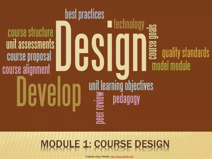module 1 course design