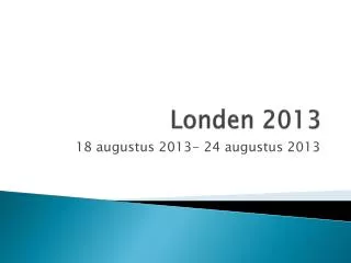londen 2013