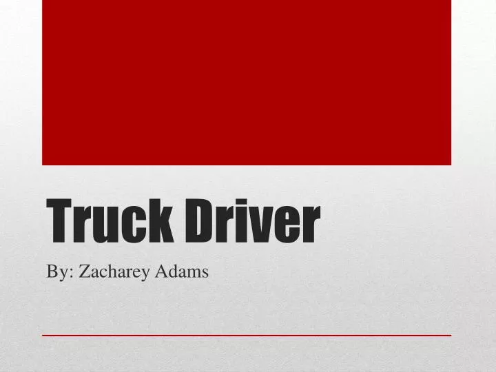 truck driver