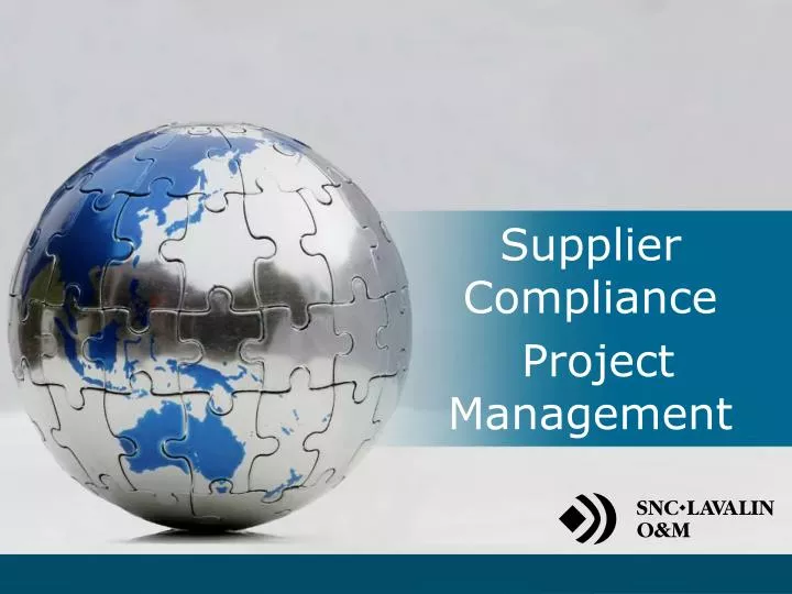 supplier compliance project management