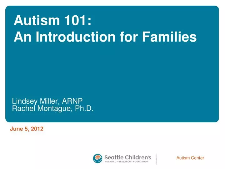 autism 101 an introduction for families