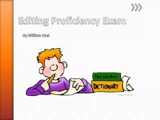 Editing Proficiency Exam By William Abel