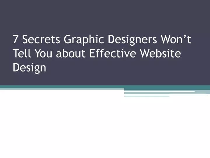 7 secrets graphic designers won t tell you about effective website design