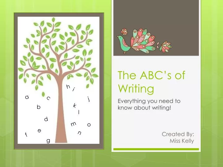 the abc s of writing