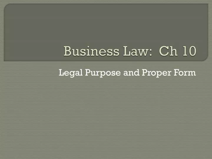 business law ch 10