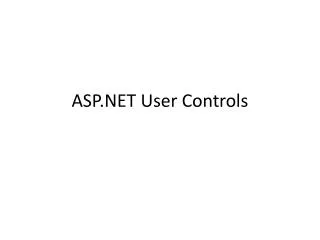 ASP.NET User Controls