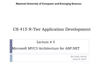 CS 415 N-Tier Application Development