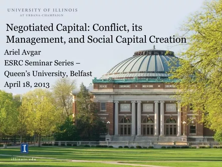 negotiated capital conflict its management and social capital creation