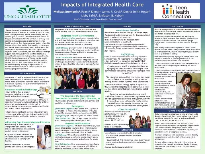 impacts of integrated health care