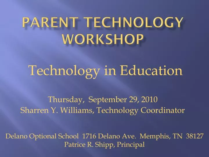 parent technology workshop