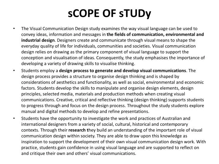 scope of study