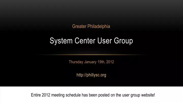 system center user group