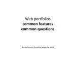 Web portfolios common features common questions