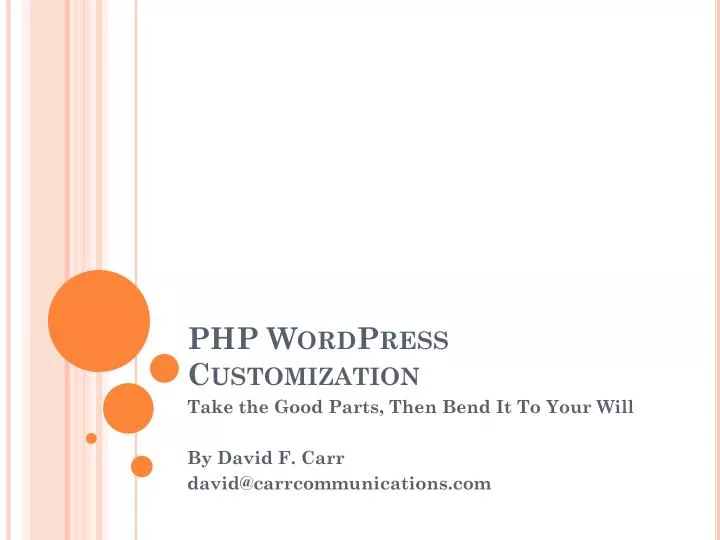 php wordpress customization