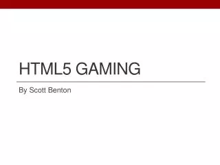 HTML5 Gaming