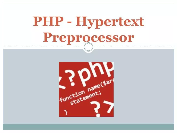 php hypertext preprocessor