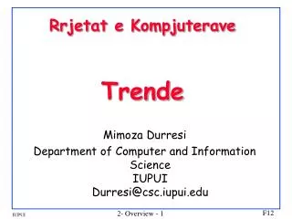 rrjetat e kompjuterave