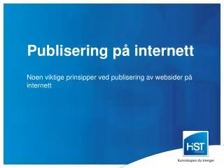 publisering p internett
