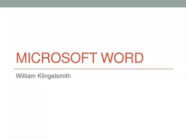 microsoft word