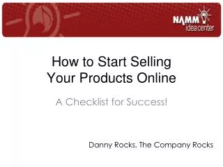 How to Start Selling Your Products Online