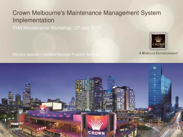 crown melbourne s maintenance management system implementation