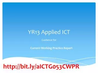 YR13 Applied ICT