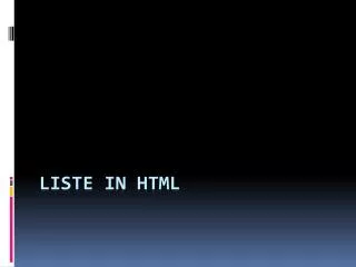liste in html